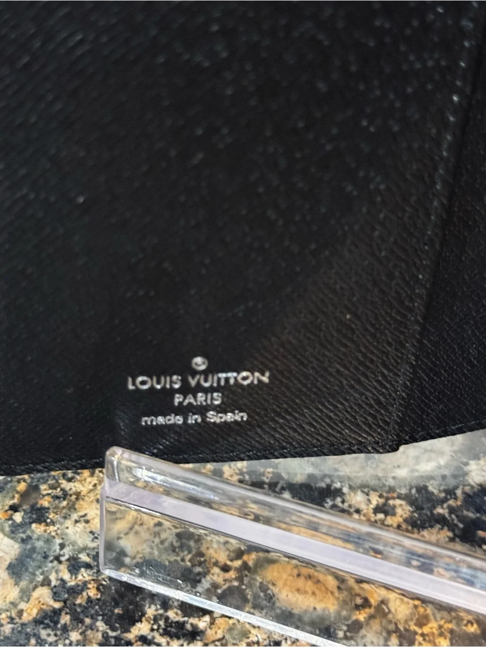 Louis Vuitton Black Epi Leather Small Ring Agenda PM Cover - Made in Spain